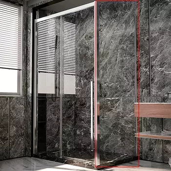 Боковая стенка Veconi SP-30CH 80х200 см, профиль хром, стекло прозрачное