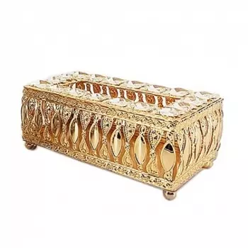 Бокс для салфеток Kassatex Tracery Crystal Gold CRT-TH-GD