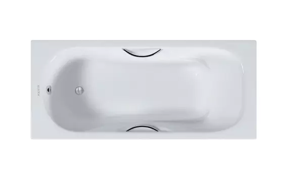 Чугунная ванна Aquatek Гамма 150х75 эмалированная, с ножками и ручками
