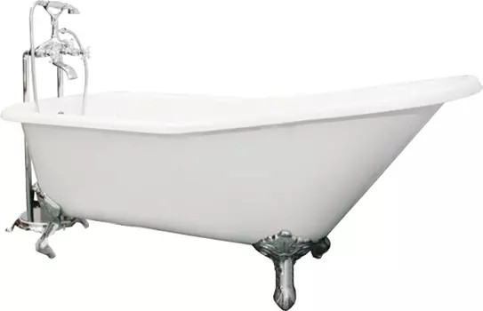 Чугунная ванна Elegansa Schale хромированные ножки