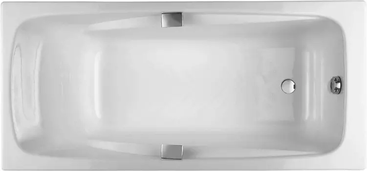 Чугунная ванна Jacob Delafon Repos 180x85 с отверстиями для ручек E2903-00