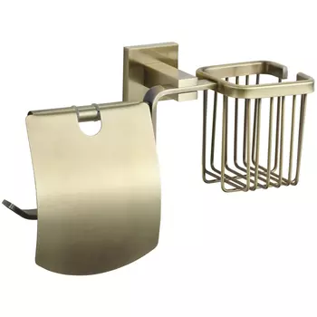 Держатель для туалетной бумаги и освежителя Savol S-L06551C, бронза