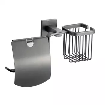 Держатель для туалетной бумаги и освежителя Savol S-L06551Q, графит
