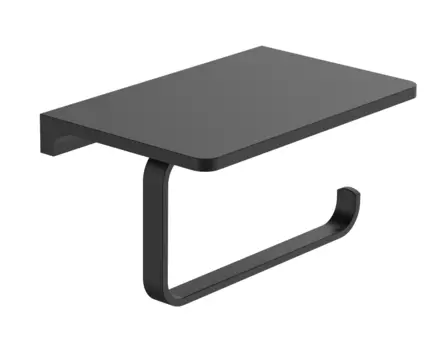 Держатель для туалетной бумаги с полкой D&C Domincare DC8904-1BGM оружейная сталь