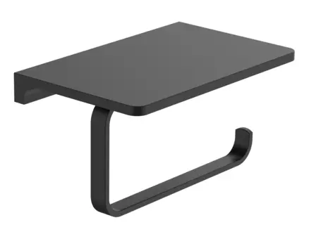 Держатель для туалетной бумаги с полкой D&C Domincare DC8904-1MB черный матовый