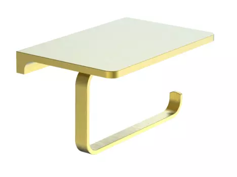 Держатель для туалетной бумаги с полкой D&C Domincare DC8904-1BG золото матовое