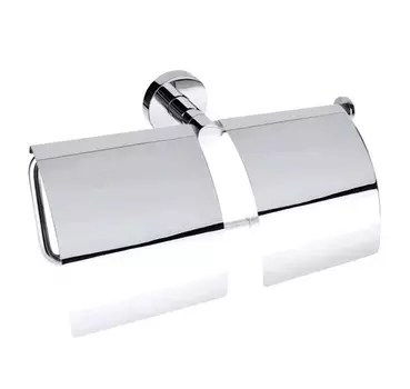 Держатель туалетной бумаги Bemeta Omega 104112092 двойной, с крышкой, хром