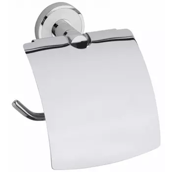 Держатель туалетной бумаги Bemeta Trend-I 104112018 с крышкой, хром/белый