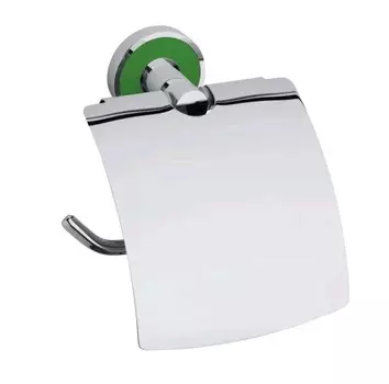 Держатель туалетной бумаги Bemeta Trend-I 104112018a с крышкой, хром/зеленый
