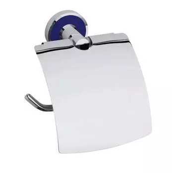 Держатель туалетной бумаги Bemeta Trend-I 104112018e с крышкой, хром/темно-синий