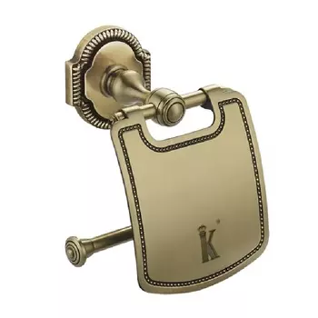 Держатель туалетной бумаги Bronze de Luxe Royal S25003-К настенный с крышкой бронзовый