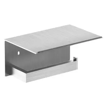 Держатель туалетной бумаги Nofer Corinto 16878.S с полкой для телефона, сатин