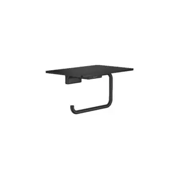 Держатель туалетной бумаги Rose RG1805H с полочкой черный