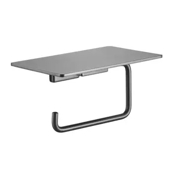 Держатель туалетной бумаги Rose RG1805T с полочкой пепельный