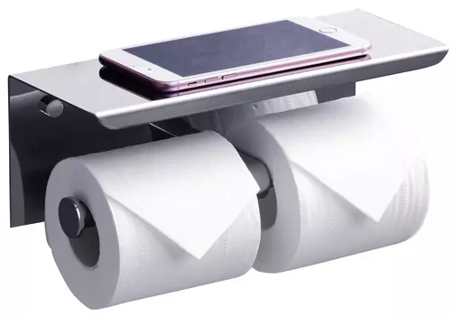 Держатель туалетной бумаги Rush Edge ED77142A с двойной полкой для телефона, модель А