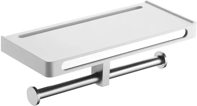 Держатель туалетной бумаги Rush Edge ED77143A двойной с полкой для телефона