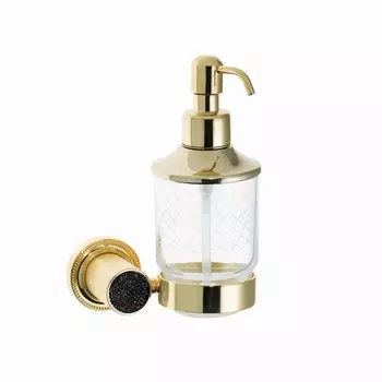 Дозатор Boheme Royal Cristal 10932-G-B подвесной, золото/черный