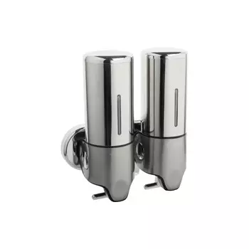 Дозатор Fixsen Hotel FX-31012A-2 для жидкого мыла, двойной, серый/хром