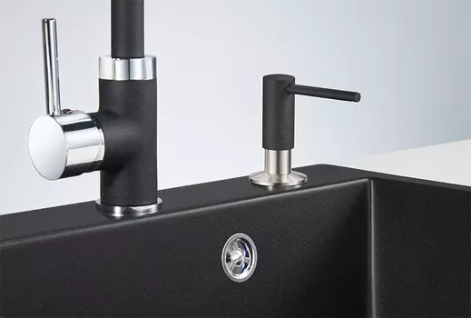 Дозатор Granula 018 D для жидкого мыла встроенный, черный