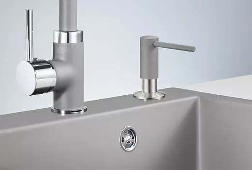 Дозатор Granula 018 D для жидкого мыла встроенный, алюминиум