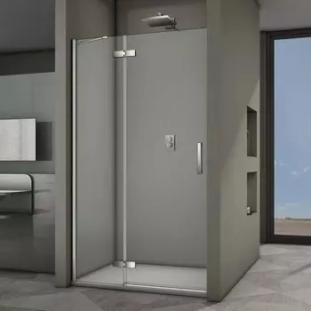 Душевая дверь в нишу Veconi Vianno VN-64 120x195 профиль хром, стекло прозрачное