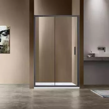 Душевая дверь Vincea Garda VDS-1G115CLGM, 115, вороненая сталь, стекло прозрачное