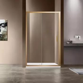 Душевая дверь Vincea Garda VDS-1G125CLG, 1250, брашированное золото, стекло прозрачное