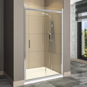 Душевая дверь в нишу Artemis Agave 120 профиль хром