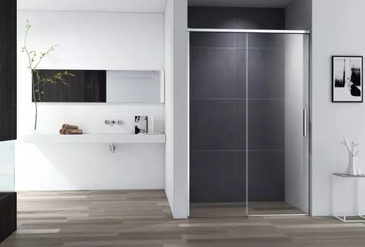 Душевая дверь в нишу Cezares Duet SOFT-M-BF-1-160-C-Cr стекло прозрачное, профиль хром