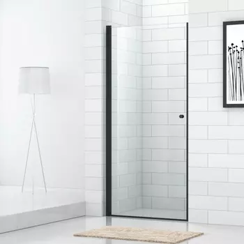 Душевая дверь в нишу Cezares ECO-O-B-1-70-C-NERO профиль черный, стекло прозрачное