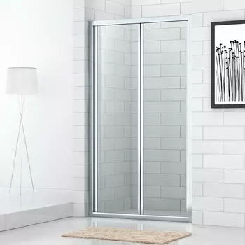 Душевая дверь в нишу Cezares ECO-O-BS-90-C-Cr стекло прозрачное + душевой трап