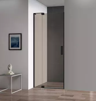 Душевая дверь в нишу Cezares Slider B-1 70/80 BR NERO профиль черный, стекло бронзовое