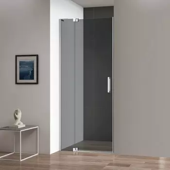 Душевая дверь в нишу Cezares Slider B-1 90/100 GRIGIO Cr профиль хром, стекло тонированное