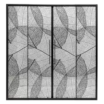 Душевая дверь в нишу Deto FB2 190-210 Black стекло с рисунком, профиль черный