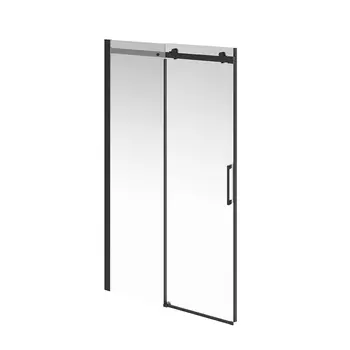 Душевая дверь в нишу Kerama Marazzi CRISTALLO CT.120.SD.BLK.M 120х210 см, профиль черный матовый, стекло прозрачное