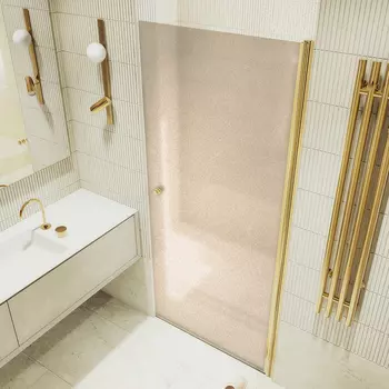 Душевая дверь в нишу Maybah Glass MGD-811-3 90х198 см, профиль золото, стекло бронза матовое