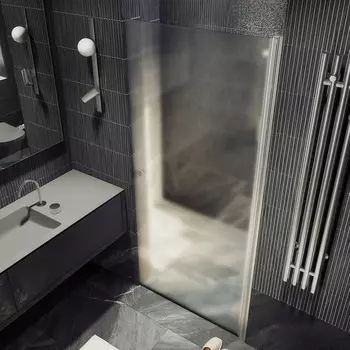 Душевая дверь в нишу Maybah Glass MGD-814-5 90х198 см, профиль хром матовый, стекло сатин