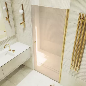 Душевая дверь в нишу Maybah Glass MGD-804-3 80х198 см, профиль золото, стекло бронза