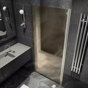 Душевая дверь в нишу Maybah Glass MGD-805-5 80х198 см, профиль хром матовый, стекло бронза матовое