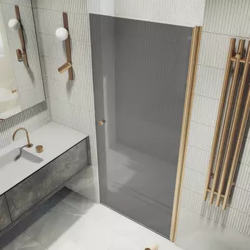 Душевая дверь в нишу Maybah Glass MGD-806-2 80х198 см, профиль бронза, стекло графит