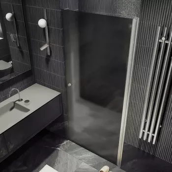 Душевая дверь в нишу Maybah Glass MGD-807-5 80х198 см, профиль хром матовый, стекло графит матовый