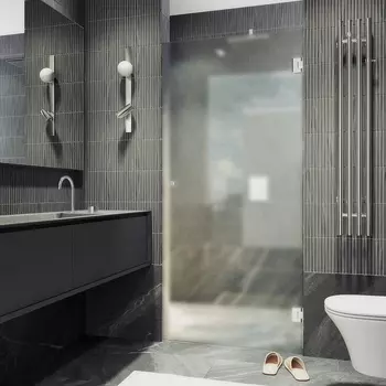 Душевая дверь в нишу Maybah Glass MGD-522-4 80,5х195 см, профиль хром глянцевый, стекло сатин