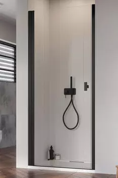 Душевая дверь в нишу Radaway Nes 8 Black DWJ I 80 L профиль черный, стекло прозрачное
