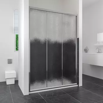 Душевая дверь в нишу RGW Classic CL-11 140х185 профиль хром, стекло шиншилла