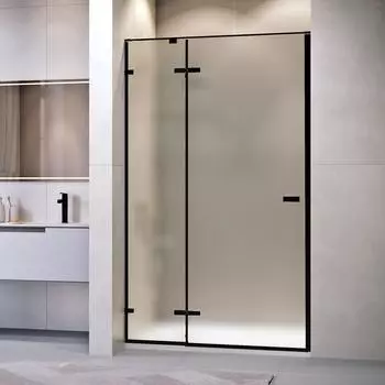 Душевая дверь в нишу RGW Stilvoll SV-004B 110x200 см, профиль черный, стекло матовое