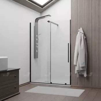 Душевая дверь в нишу RGW Tornado TO-18B 120х195 профиль черный, стекло прозрачное