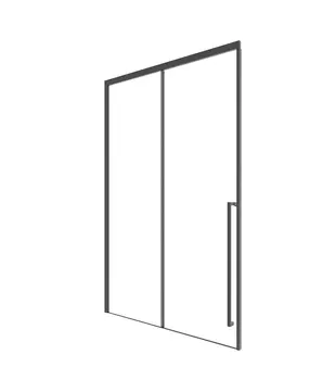 Душевая дверь в нишу Timo TDSS-140/03C-8R 140х200 см, стекло прозрачное, профиль черный