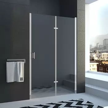 Душевая дверь в нишу Veconi Vianno VN-42 80x185 профиль хром. стекло прозрачное