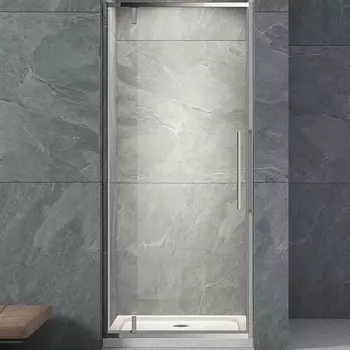 Душевая дверь в нишу Veconi Vianno VN-33 90x195 профиль хром, стекло прозрачное