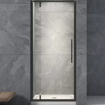 Душевая дверь в нишу Veconi Vianno VN-33B 90x195 профиль черный, стекло прозрачное